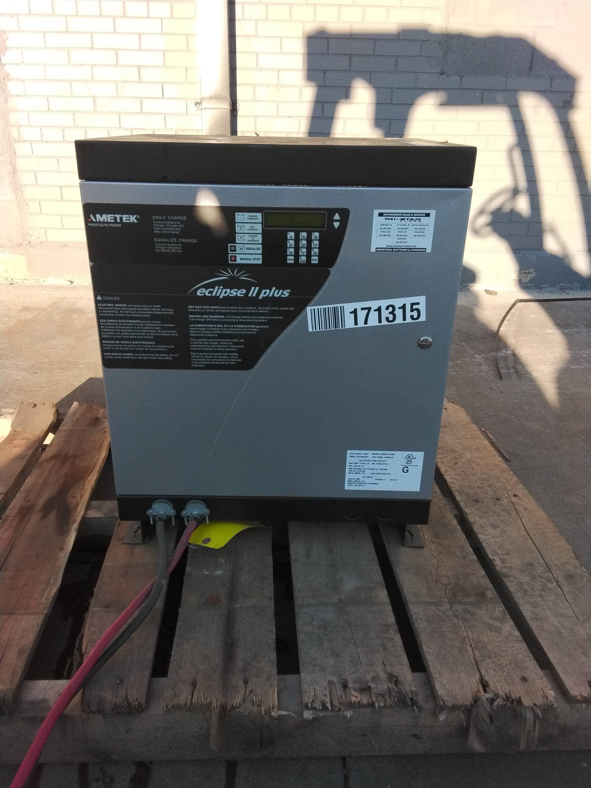 Ametek Prestolite Power Model: 680EC3-18SP 12/24/36V Industrial Forklift Battery Charger