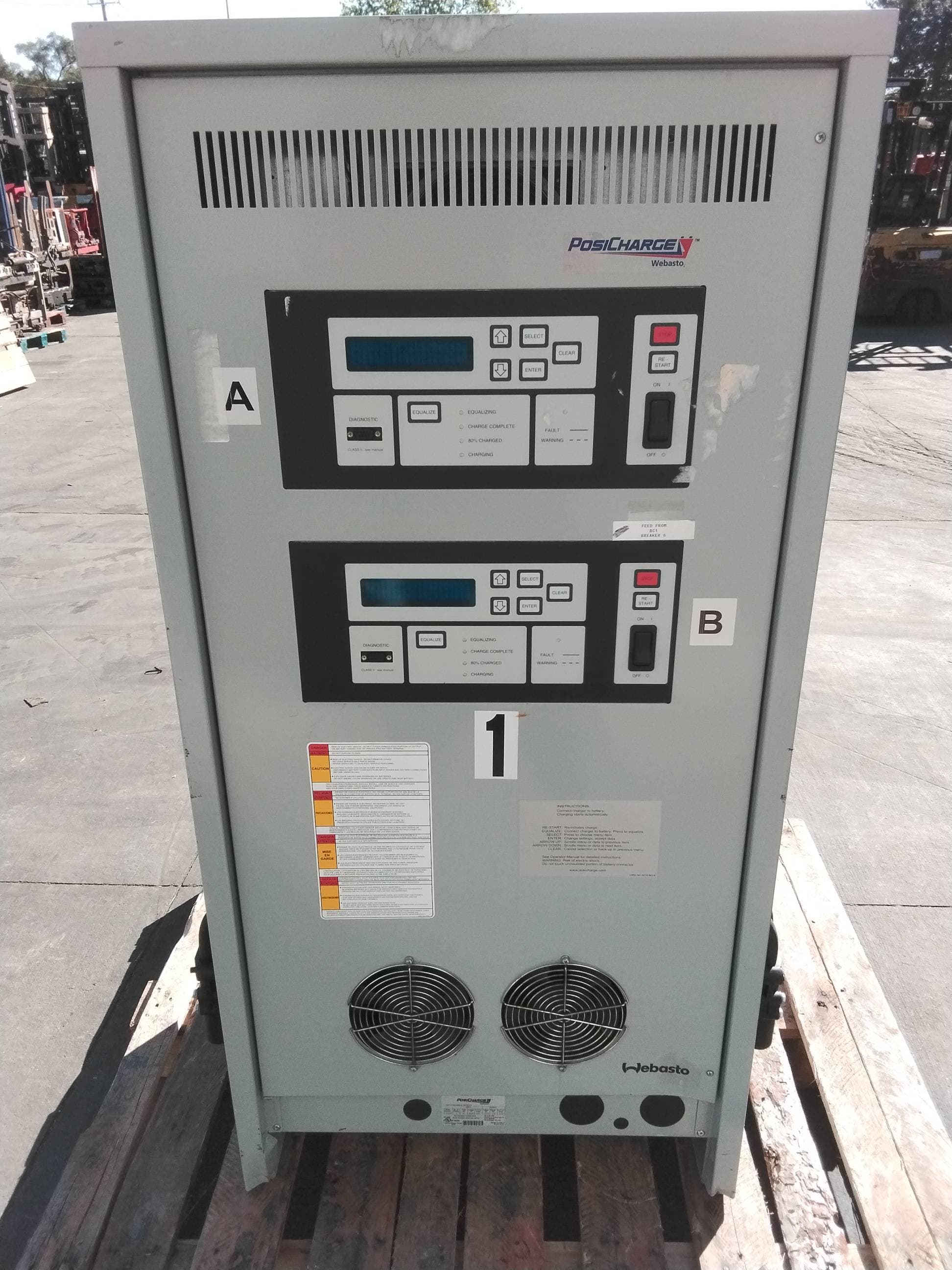 PosiCharge Webasto Model: DVS150 16-130V Industrial Forklift Battery Charger