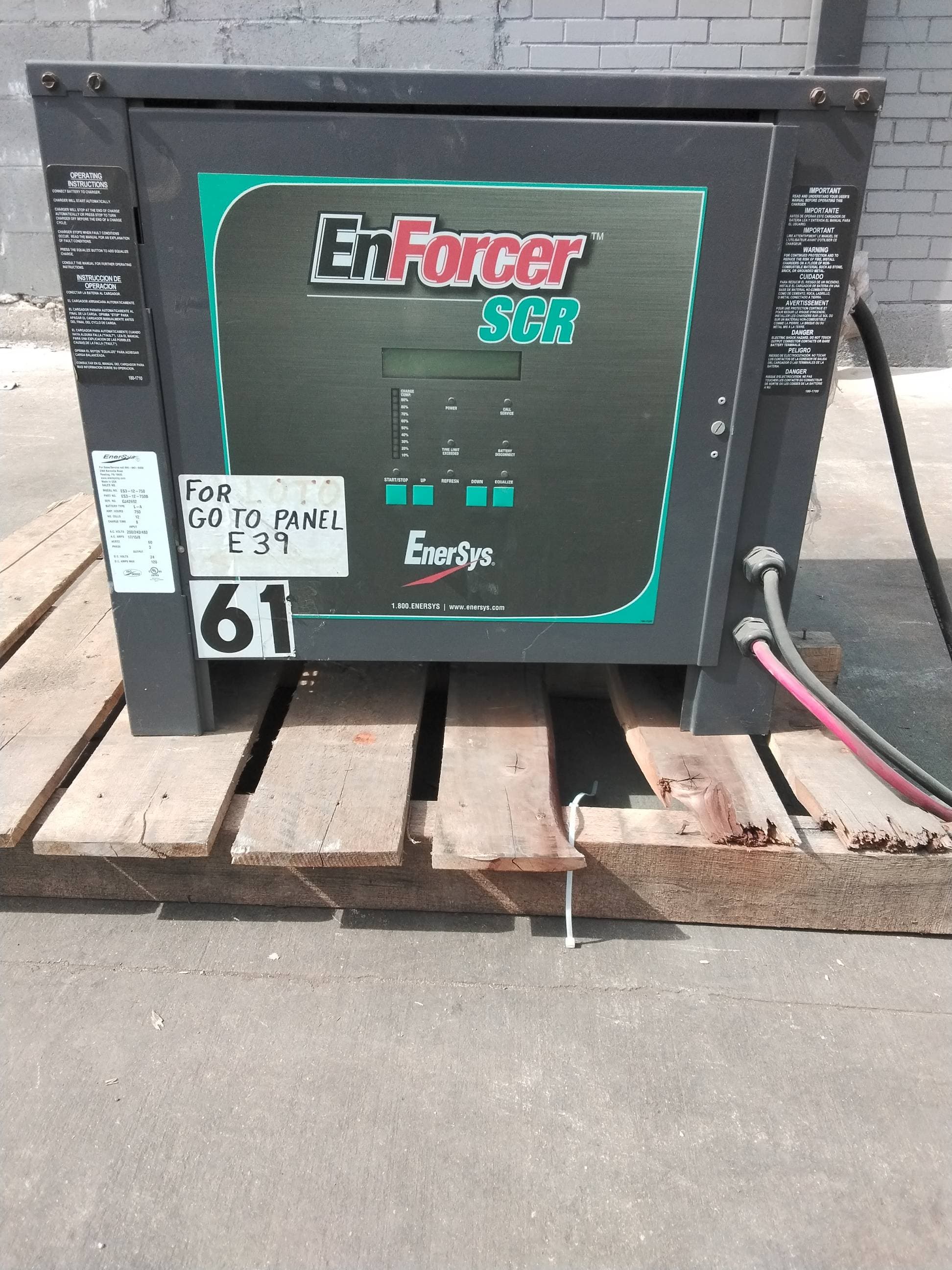EnerSys Model: ES3-12-750 24V Industrial Forklift Battery Charger