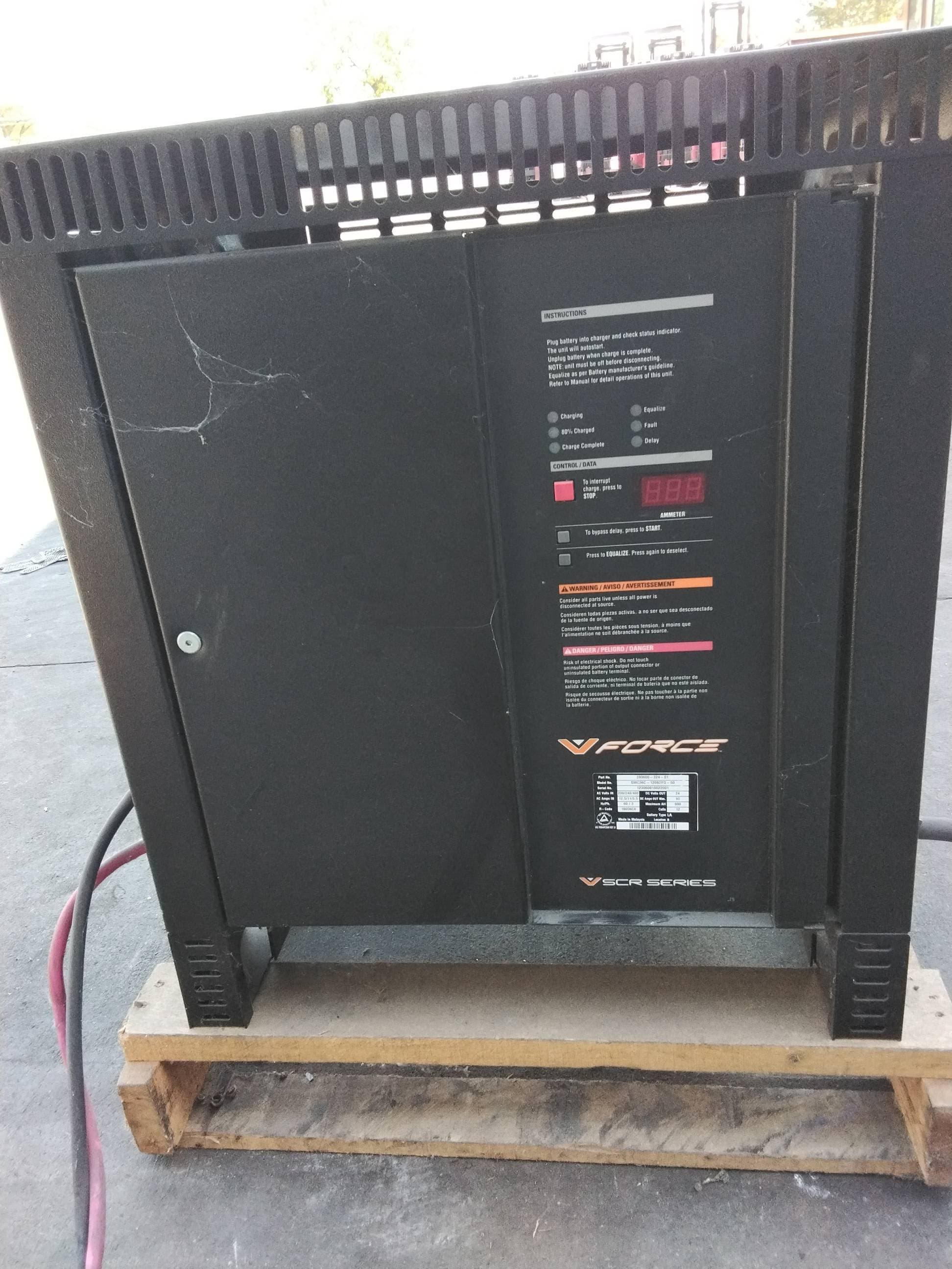 VForce SMC36C-12093YG-00 Charger #199 - 24V 93A Industrial Battery Charger, 480V 3 Phase